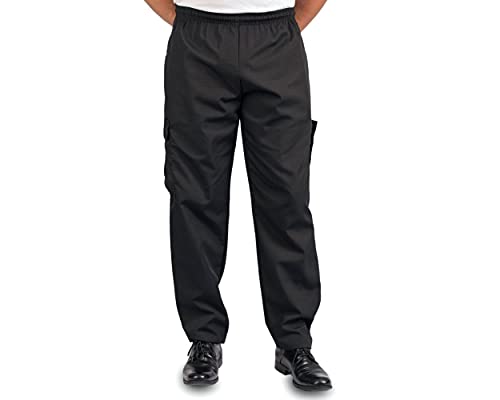 Amazon.com: KNG Black Baggy Cargo Chef Pants for Men and Women